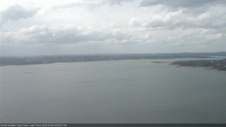 Lake Travis webcam, March 8, 2020 3:00 PM CT