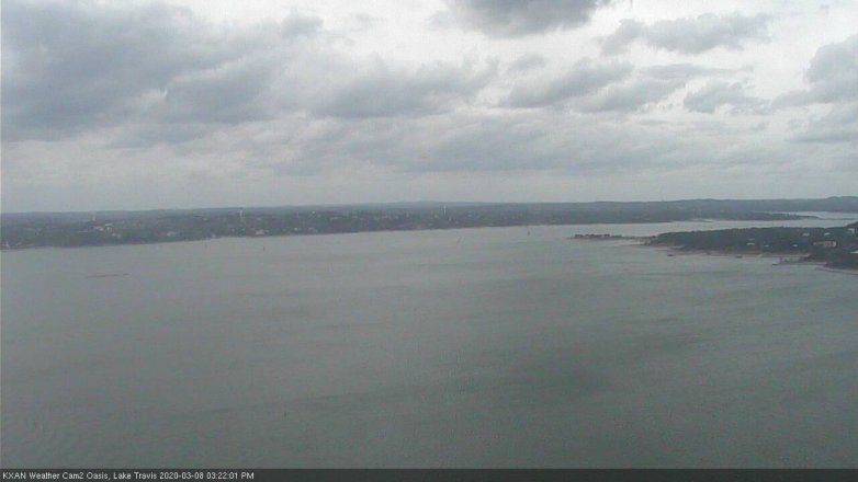 Lake Travis webcam, March 8, 2020 3:25 PM CT