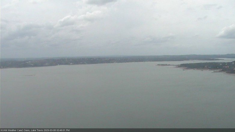 Lake Travis webcam, March 8, 2020 3:45 PM CT