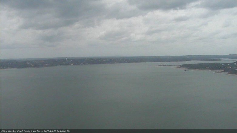 Lake Travis webcam, March 8, 2020 4:00 PM CT