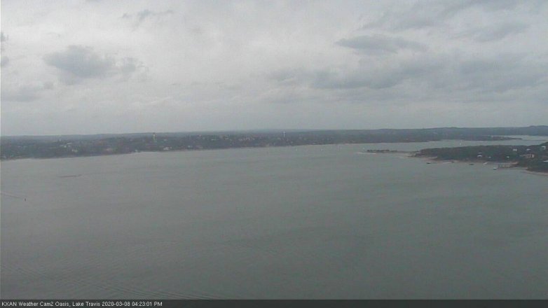 Lake Travis webcam, March 8, 2020 4:25 PM CT
