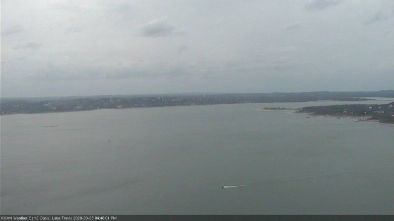 Lake Travis webcam, March 8, 2020 4:45 PM CT