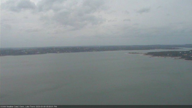 Lake Travis webcam, March 8, 2020 5:00 PM CT