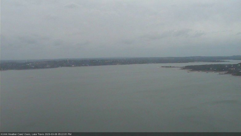 Lake Travis webcam, March 8, 2020 5:25 PM CT
