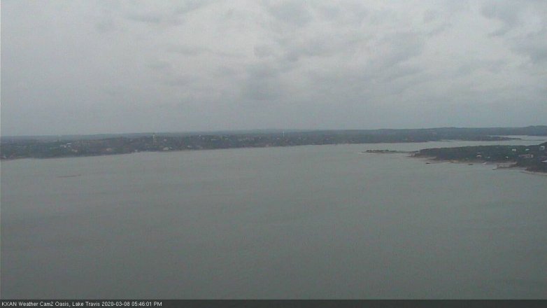 Lake Travis webcam, March 8, 2020 5:45 PM CT