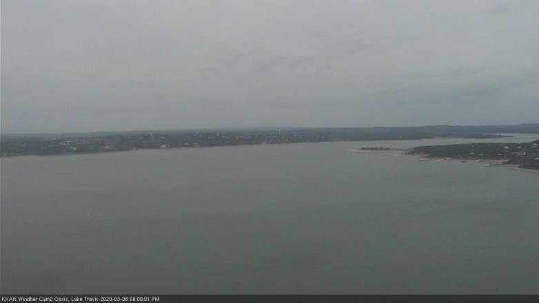 Lake Travis webcam, March 8, 2020 6:00 PM CT
