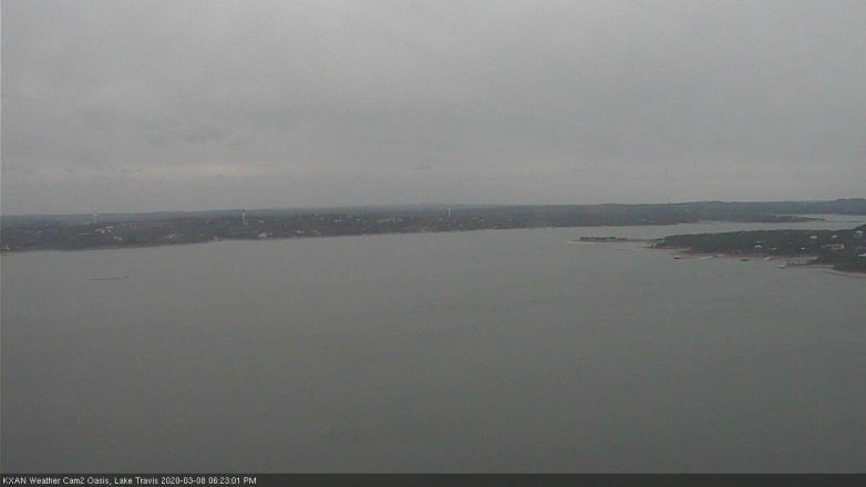 Lake Travis webcam, March 8, 2020 6:25 PM CT