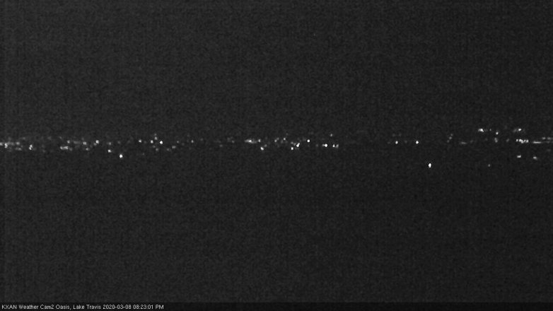 Lake Travis webcam, March 8, 2020 8:25 PM CT
