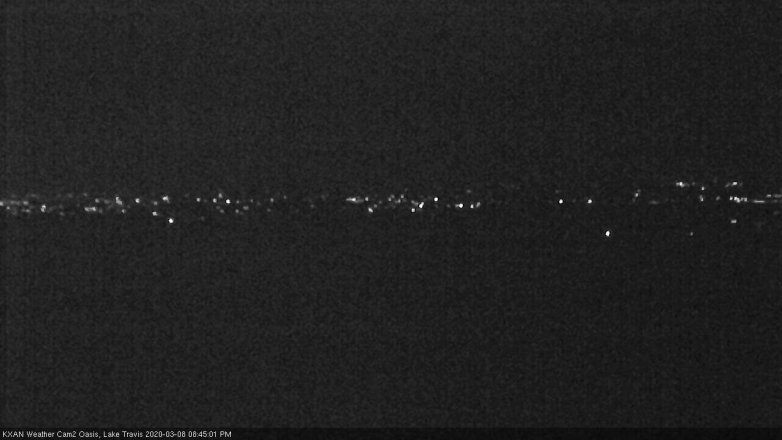 Lake Travis webcam, March 8, 2020 8:45 PM CT