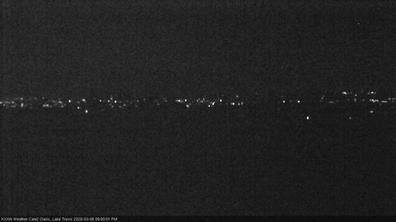 Lake Travis webcam, March 8, 2020 9:00 PM CT