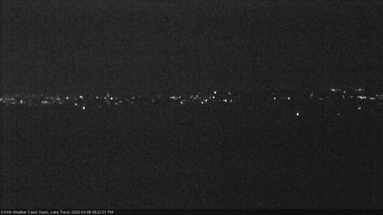 Lake Travis webcam, March 8, 2020 9:25 PM CT