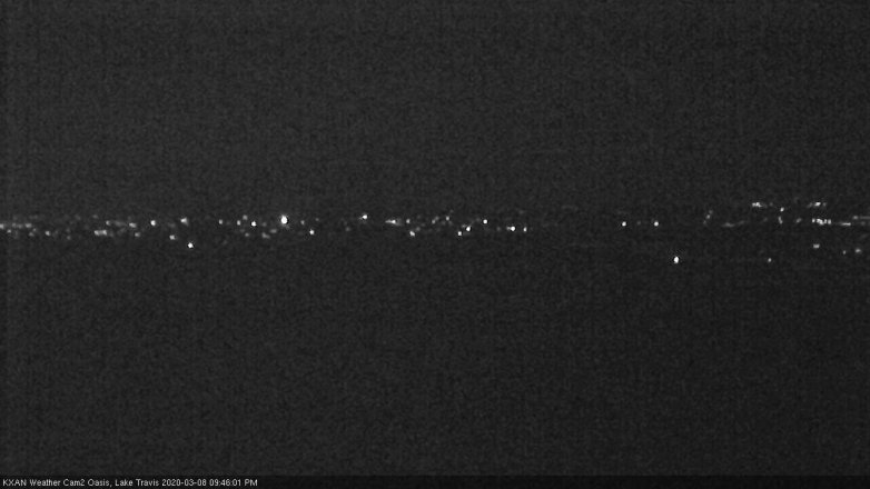 Lake Travis webcam, March 8, 2020 9:45 PM CT