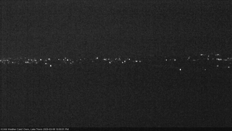 Lake Travis webcam, March 8, 2020 10:00 PM CT