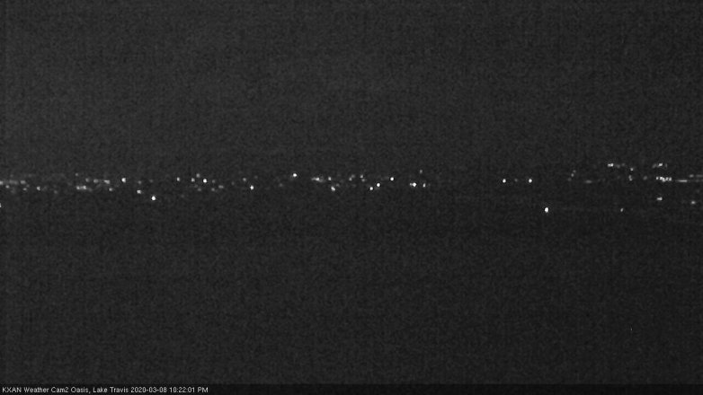Lake Travis webcam, March 8, 2020 10:25 PM CT