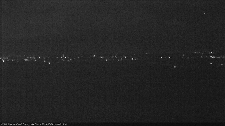 Lake Travis webcam, March 8, 2020 10:45 PM CT