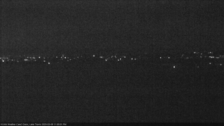 Lake Travis webcam, March 8, 2020 11:00 PM CT