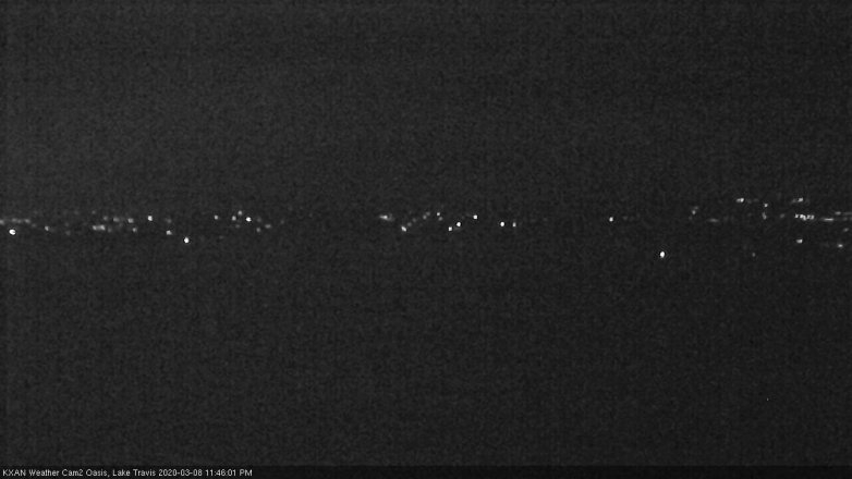 Lake Travis webcam, March 8, 2020 11:45 PM CT