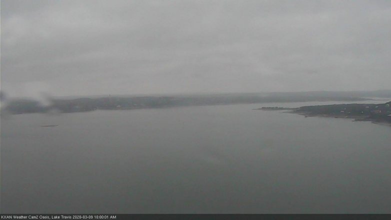 Lake Travis webcam, March 9, 2020 10:00 AM CT