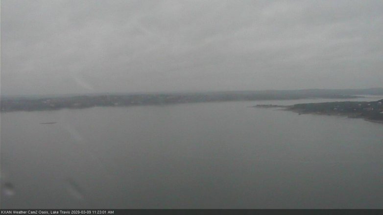 Lake Travis webcam, March 9, 2020 11:25 AM CT