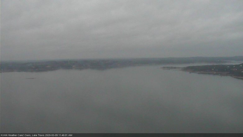 Lake Travis webcam, March 9, 2020 11:45 AM CT