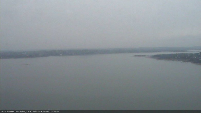 Lake Travis webcam, March 9, 2020 1:00 PM CT