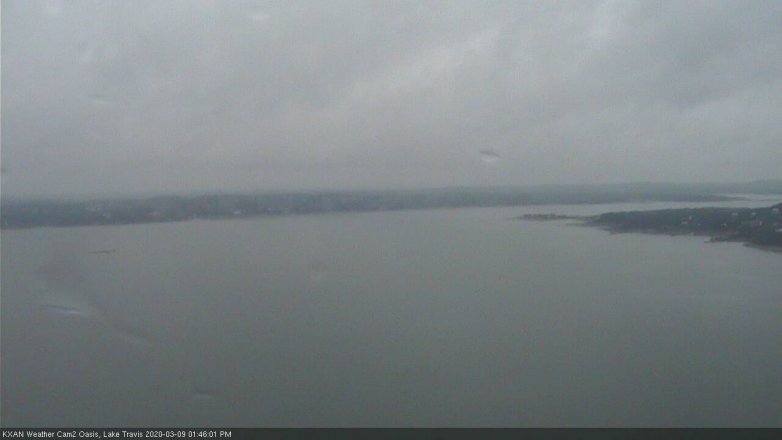 Lake Travis webcam, March 9, 2020 1:45 PM CT
