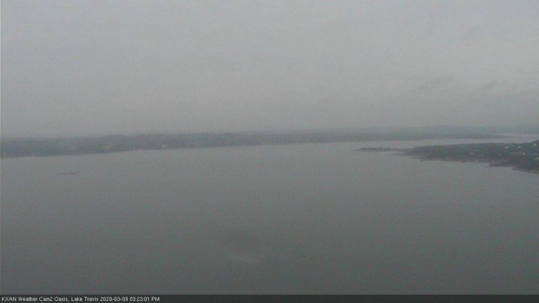 Lake Travis webcam, March 9, 2020 3:25 PM CT