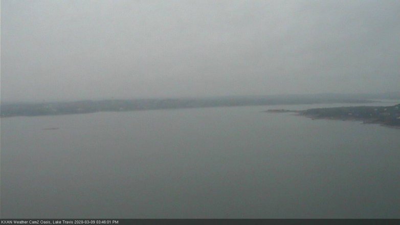 Lake Travis webcam, March 9, 2020 3:45 PM CT