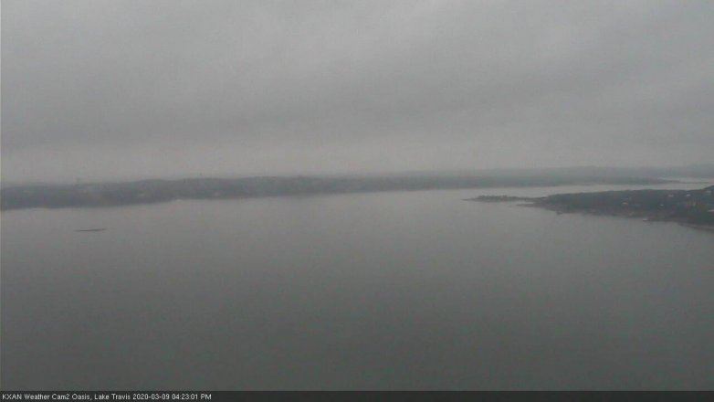 Lake Travis webcam, March 9, 2020 4:25 PM CT