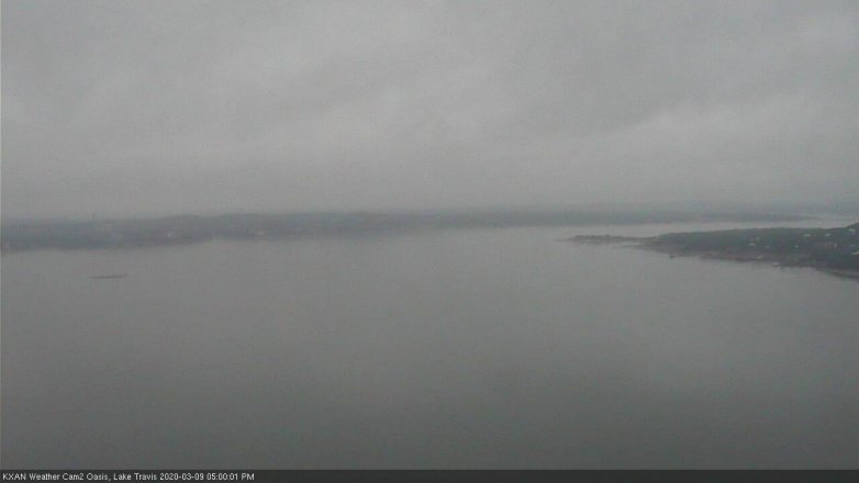 Lake Travis webcam, March 9, 2020 5:00 PM CT
