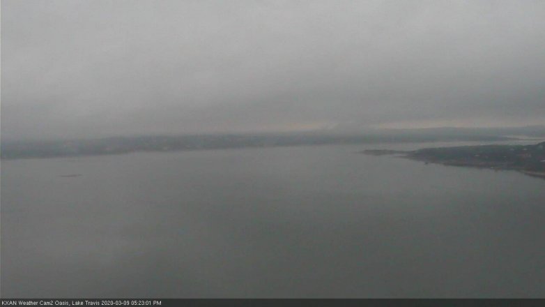 Lake Travis webcam, March 9, 2020 5:25 PM CT