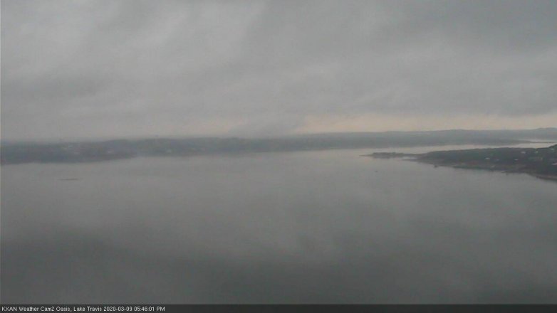 Lake Travis webcam, March 9, 2020 5:45 PM CT