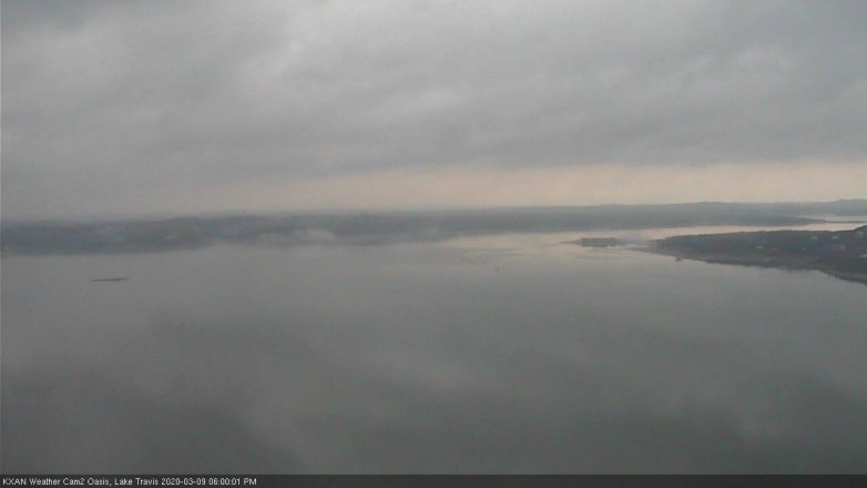 Lake Travis webcam, March 9, 2020 6:00 PM CT