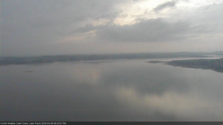Lake Travis webcam, March 9, 2020 6:25 PM CT