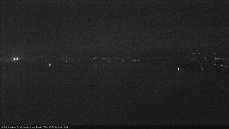 Lake Travis webcam, March 9, 2020 8:25 PM CT