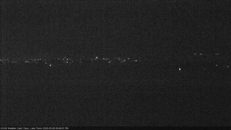 Lake Travis webcam, March 9, 2020 9:45 PM CT