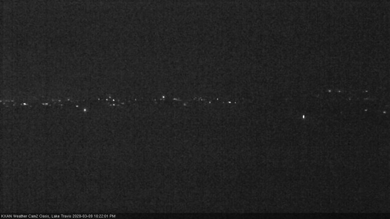 Lake Travis webcam, March 9, 2020 10:25 PM CT