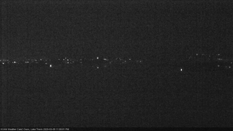 Lake Travis webcam, March 9, 2020 11:00 PM CT
