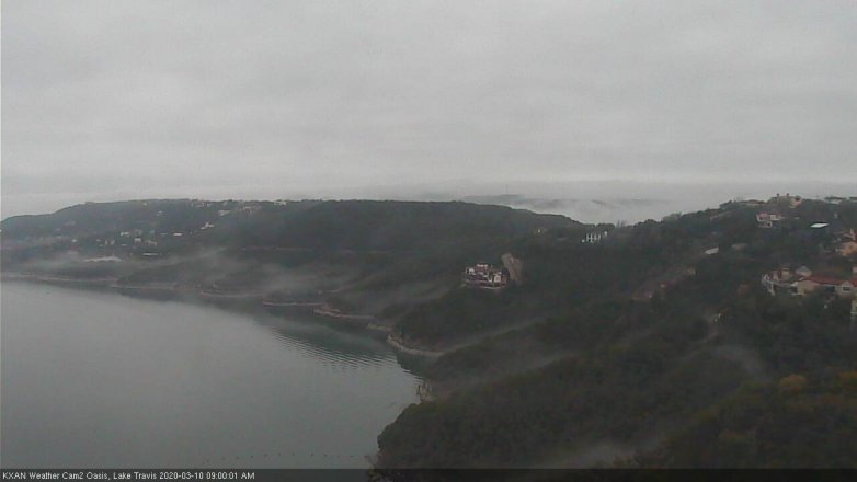 Lake Travis webcam, March 10, 2020 9:00 AM CT
