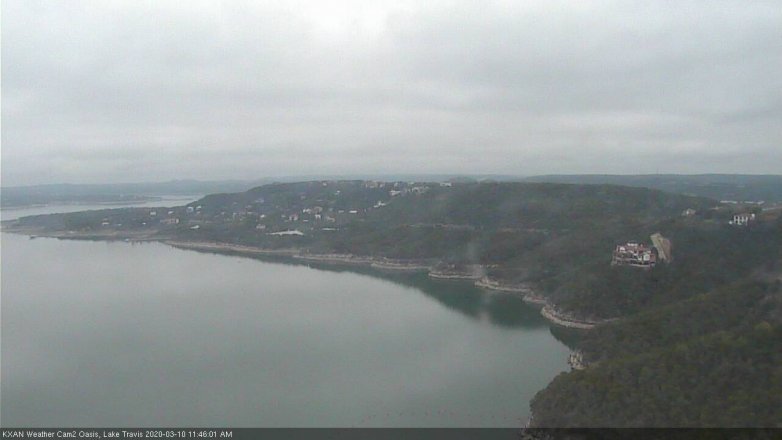 Lake Travis webcam, March 10, 2020 11:45 AM CT