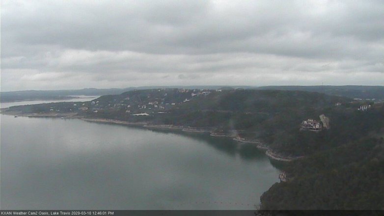 Lake Travis webcam, March 10, 2020 12:45 PM CT