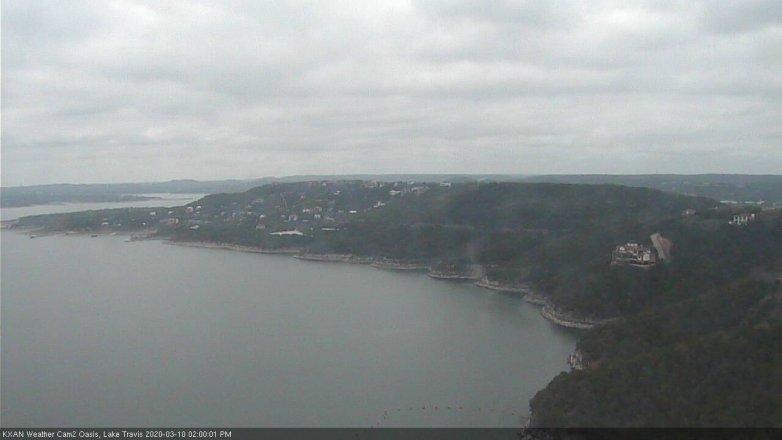 Lake Travis webcam, March 10, 2020 2:00 PM CT