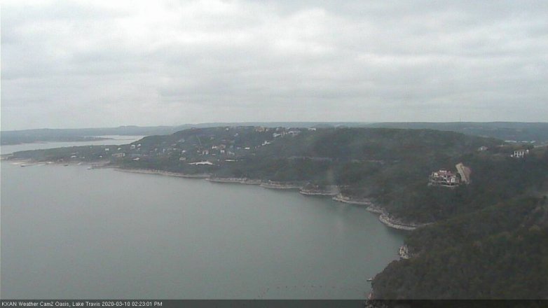 Lake Travis webcam, March 10, 2020 2:25 PM CT