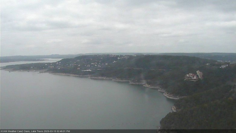 Lake Travis webcam, March 10, 2020 2:45 PM CT