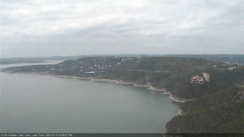 Lake Travis webcam, March 10, 2020 3:00 PM CT