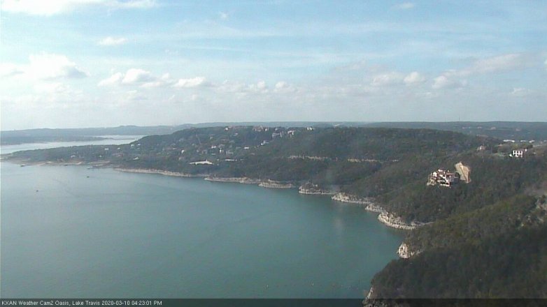 Lake Travis webcam, March 10, 2020 4:25 PM CT