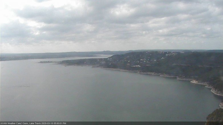 Lake Travis webcam, March 10, 2020 5:00 PM CT