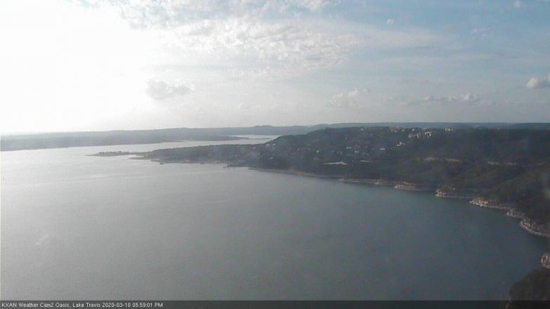 Lake Travis webcam, March 10, 2020 6:00 PM CT