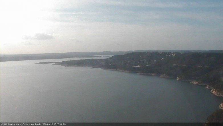 Lake Travis webcam, March 10, 2020 6:25 PM CT