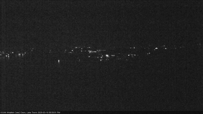 Lake Travis webcam, March 10, 2020 9:00 PM CT
